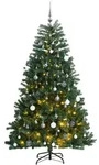 K&uuml;nstlicher Weihnachtsbaum Klappbar 300 Leds & Kugeln 180 Cm Vidaxl