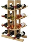 Relaxdays Weinregal, 12 Flaschen, Bambus, Hbt 41 X 30 X 14,5 Cm, Weinhalter F&uuml;r Rot-