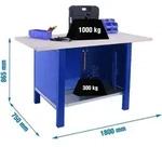 Simonrack Simonwork Bt6 Pro Werkbank Blau Robust 1800x865x750 Mm