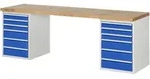 Werkbank Modell 7515 Mit 12 Schubladen Bxtxh 2500x700x840mm - Rau
