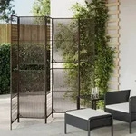 Paravent 6-tlg. Braun Poly Rattan - Vidaxl