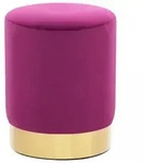 Vidaxl Stool Purple And Gold Velvet 28 X 36 Cm