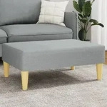 Fu&szlig;hocker Hellgrau 77x55x31 Cm Stoff Vidaxl