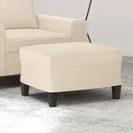 Fu&szlig;hocker Beige 60x50x41 Cm Mikrofasergewebe Vidaxl