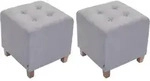Clp - 2er Set Sitzhocker Pharao Hellgrau