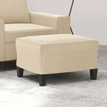 Fu&szlig;hocker Creme 60x50x41 Cm Mikrofasergewebe Vidaxl