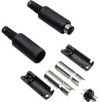 0204002 Miniatur-din-rundsteckverbinder Stecker, Gerade Polzahl: 4 Schwarz 1 St. -