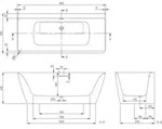 Villeroy & Boch Subway 3.0 - Badewanne 180x80 Cm, Rechts, Quaryl, Alpinwei&szlig;