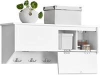 Fhk24-w Wandgarderobe Flurgarderobe Kleiderhaken H&auml;ngeregal Mit 2 Klappen Und 5