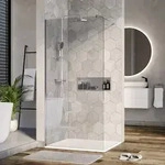 Duschabtrennung Bernstein Walk-in Ex101 8mm Nano Echtglas Klarglas 100cm