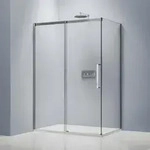 Eckdusche Bernstein Dx906 Flex Schiebet&uuml;r Soft-close 8mm Nano Echtglas Chrom