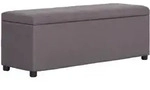 Bank Mit Staufach 116 Cm Taupe Polyester Vidaxl