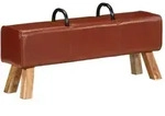 Bank Turnbock-design Braun 110 Cm Echtleder Vidaxl