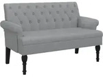 Vidaxl - Sitzbank Mit R&uuml;ckenlehne Hellgrau 120x62x75,5 Cm Stoff