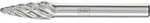 Hartmetall Hochleistungsfr&auml;sstift Steel Rundbogen Rbf &Oslash; 08x20mm Schaft-&oslash; 6 Mm F&uuml;r