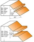 955.009.11 Meche Schaft D'Aronde 45-gr. Hw Z2 S=8 D=44.5x18x58 Dr