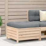 Gartenhocker Mit Kissen Massivholz Kiefer - Vidaxl
