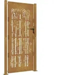 Gartentor 105x205 Cm Cortenstahl Bambus-design Vidaxl