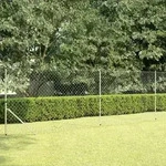 Vidaxl - Maschendrahtzaun Mit Pfosten Verzinkter Stahl 15&times;1,5 M Silbern