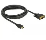 Delock Hdmi > Dvi 24+1 Bidirektionales Kabel 2,00m Schwarz