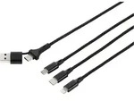 Usb-ladekabel Usb 2.0 Usb-a Stecker, Usb-c&reg; Stecker, Usb-micro-b Stecker, Apple