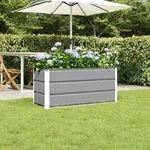 Vidaxl Planter Light Grey 100 X 40 X 45 Cm Steel