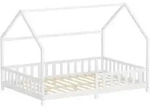 Ml-design Kinderbett Hausbett 140x200 Cm Mit Rausfallschutz, Dach & Lattenrost,