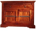 Eckkommode Akazie 107x54x80 Nougat Lackiert Oxford 505