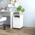 Vidaxl - Beistellschrank Mit Rollen Wei&szlig; 33x38x60 Cm Holzwerkstoff