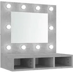 Spiegelschrank Mit Led Betongrau 60x31,5x62 Cm Vidaxl