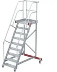 Euroline 513 Wartungsb&uuml;hne 60&deg; 1000mm Stufenbreite 9 Stufen Alu Gerieft