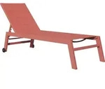 Sonnenliege Barbados Aus Textilene Terracotta - Aluminium Terracotta