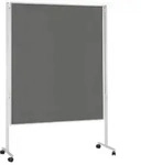Magnetoplan&reg; Moderationswand Mobil Doppelseitig Filz Grau
