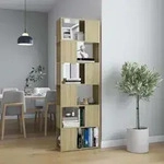 Vidaxl - B&uuml;cherregal Raumteiler Sonoma-eiche 60x24x186 Cm Holzwerkstoff