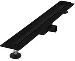 Luxebath - Duschrinne 70 Cm 2in1, Befliesbar, Extra Flach, Edelstahl, Schwarz,