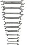 Ks Tools Edelstahl Doppel-maulschl&uuml;ssel-satz, 11-tlg, Abgewinkelt