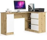 Eck-schreibtisch Akord B20 Rechts In Der Farbe Eiche Artisan Mit 3 Schubladen Front