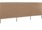 3-teiliges Windschutzgewebe 400 X 120 Cm Taupe Vidaxl
