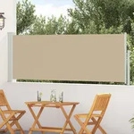 Vidaxl Retractable Side Awning Beige 500 X 100 Cm Polyester