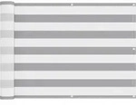 Balkonsichtschutz Hellgrau Und Wei&szlig; 75 X 200 Cm Vidaxl