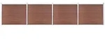 Zaunelement Set Wpc 699x146 Cm Braun Vidaxl