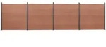 Zaunelement-set Braun 699x186 Cm Wpc Vidaxl
