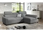 Ecksofa Schlafsofa Sofa Anton Xs In Stoff Esito Grau Ottomane Rechts