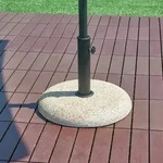 Sonnenschirmst&auml;nder Bitritto Beton &Oslash;45x6 Cm Steinoptik, Beige [casa.pro]