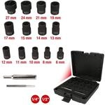 Ks Tools 1/4+1/2 Spiral-profil-kraft-stecknuss-satz, 15-tlg