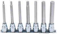 3/8' Chromeplus Bit-stecknuss-satz Innensechskant, 7-tlg 4-12mm,lang