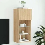 Vidaxl - Tv-schrank Mit Led-leuchten Sonoma-eiche 40,5x30x90 Cm