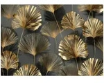Moderne Fototapete Goldene Bl&auml;tter Abstrakt &ndash; Gro&szlig;format Wandtapete 300x210 Cm