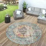Paco Home - In- & Outdoor Teppich Modern Orient Print Terrassen Teppich T&uuml;rkis...