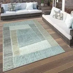 Paco Home - In- & Outdoor Terrassen Teppich Geometrisches Design Pastell Braun...